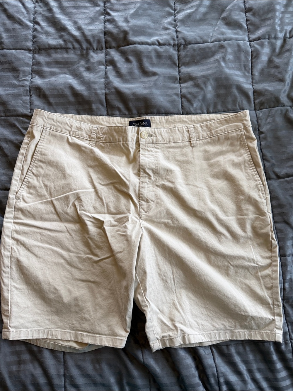J. Crew Men’s Flat Front Chino Shorts in Light Beige